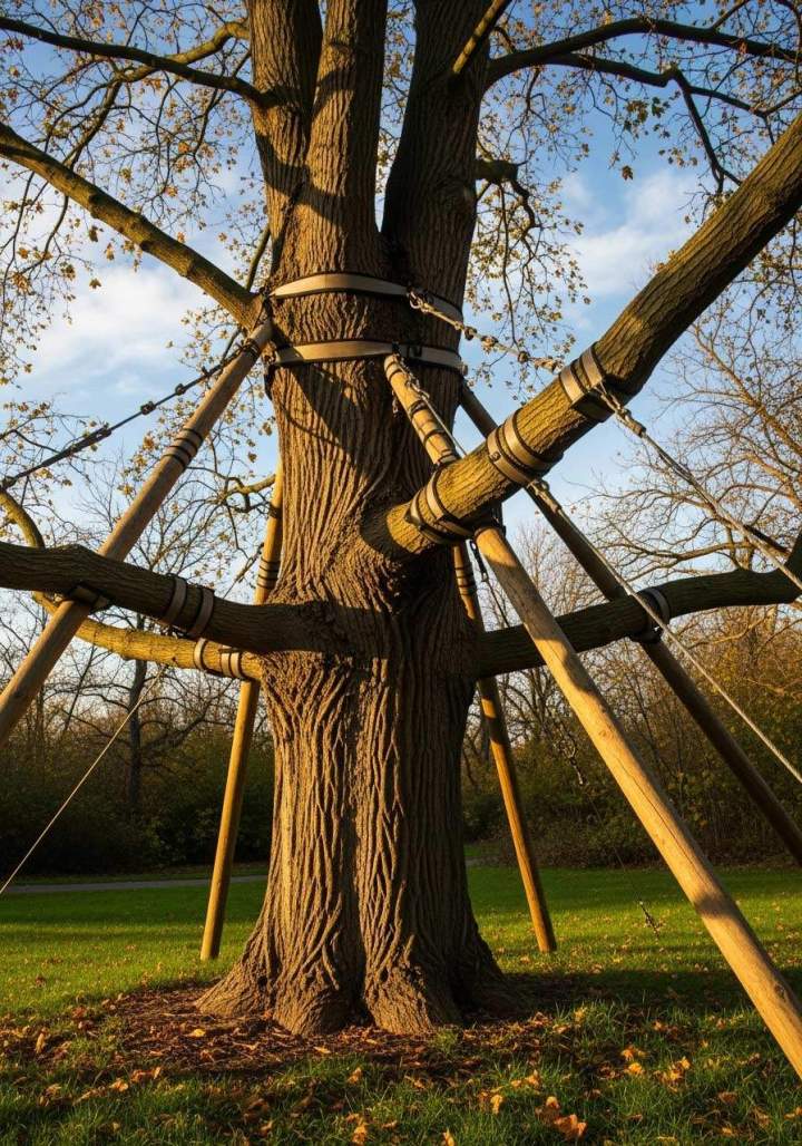 Haubanage d'arbre Saint-Christophe-Vallon